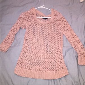 American Eagle pink knit sweater